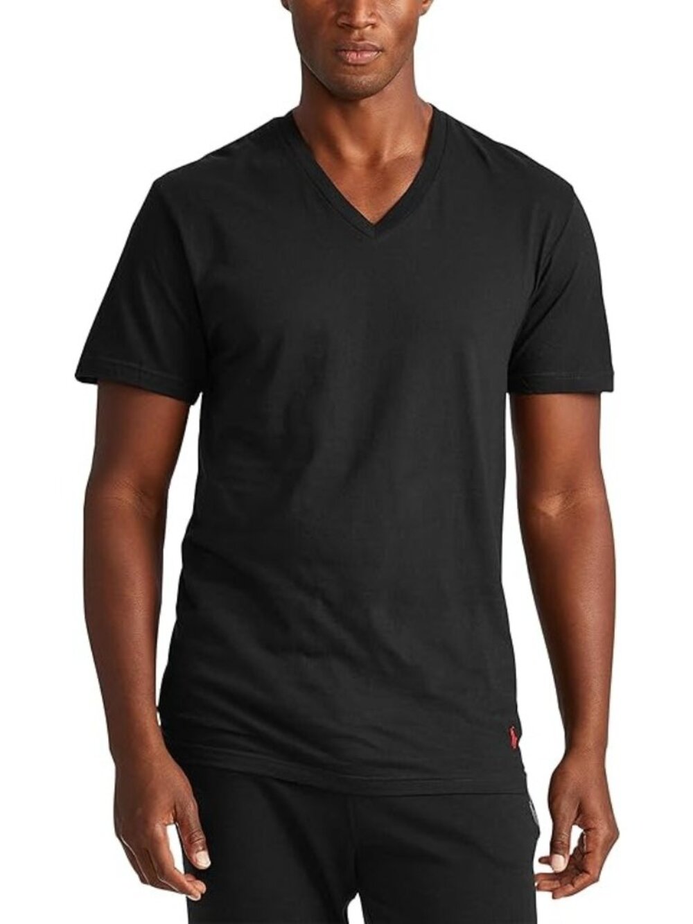 Polo Ralph Lauren Men's V Neck Short Sleeve Tee Undershirt Black Size S NWOT